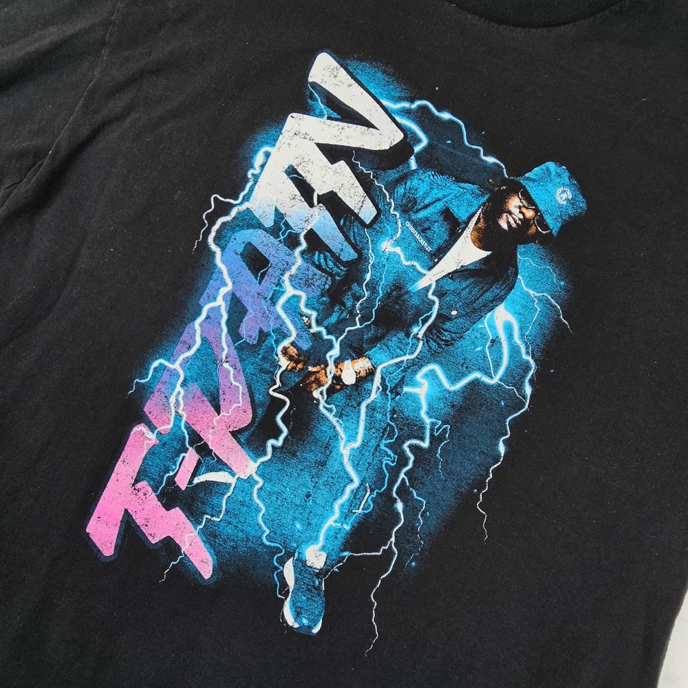 Crooks & Castles T-Pain Lightning Graphic Tee Mens Black Short Sleeve‎ T-Shirt L